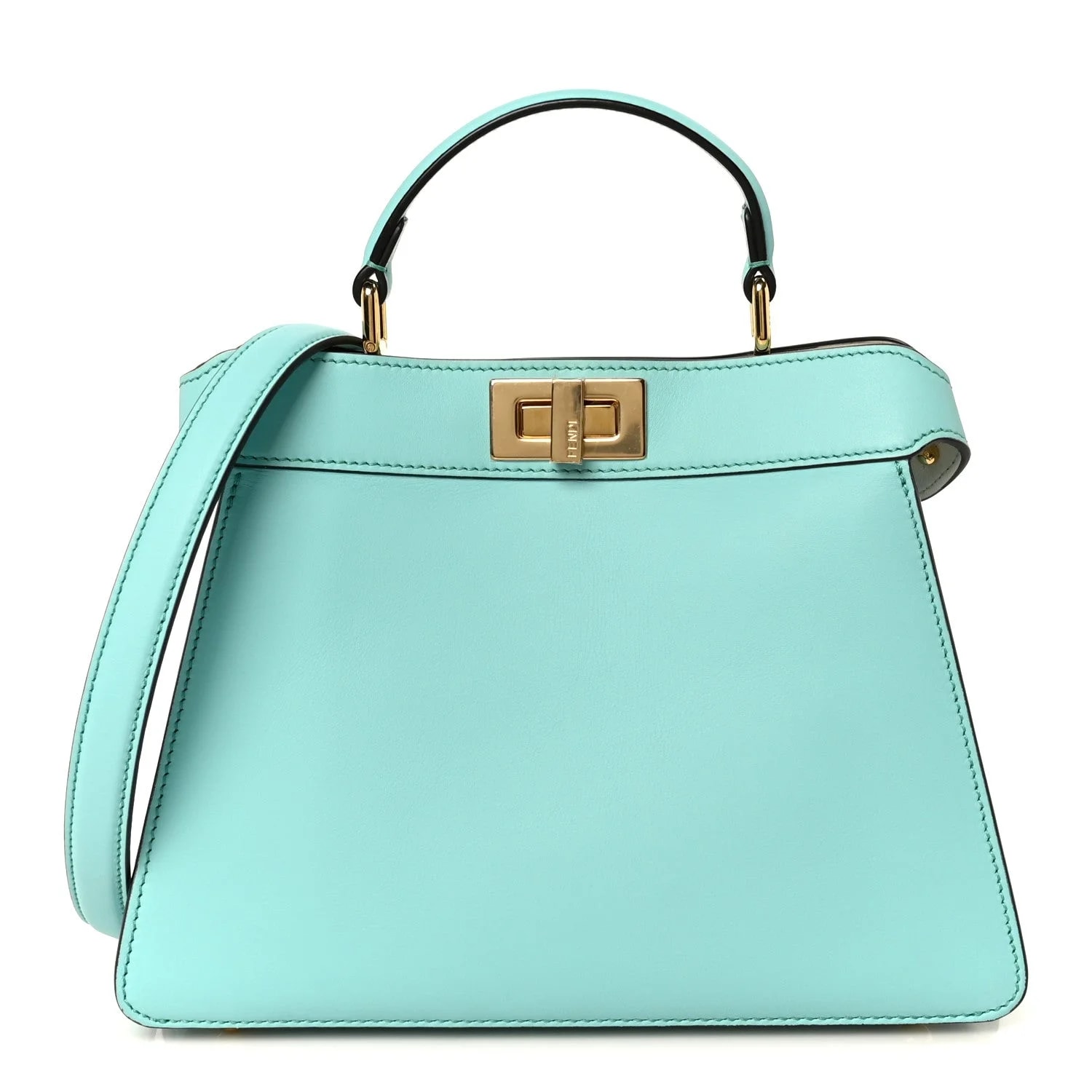 Fendi — Vitello Seta Shiny Small Peekaboo I SEE U Satchel Spring — Handbag — resale