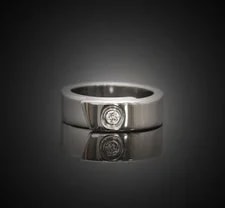 Cartier 18K Anniversary 18K White Gold Diamond 1P Size 47 5.8MM 75683735 4