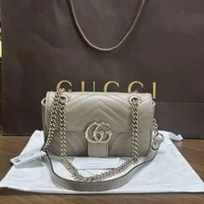 Gucci — Gucci GG Marmont Spring Clip Flap Quilted V Mini - Excellent #1HISZTO — Handbag — resale