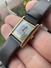 Cartier Must Tank Small Size Manual Movement Trinity Dial Box and Papers 3