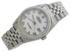 Rolex Datejust 16234 Stainless Steel & 18K White Gold White Roman Dial 3