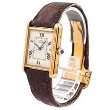 Cartier Must Tank Vermeil W1013754 S Ivory SV925 Quartz 2