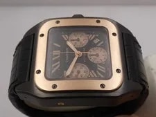 Cartier Santos 100 XL 3104 18KT Rose Gold Bezel Box&papers W2020004 '2009 2
