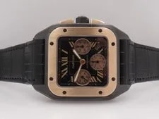 Cartier Santos 100 XL 3104 18KT Rose Gold Bezel Box&papers W2020004 '2009 4