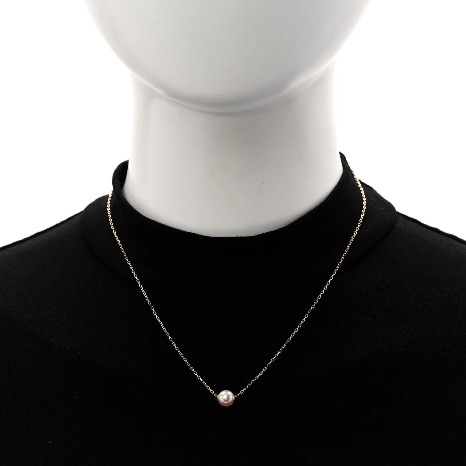 18K Yellow Gold Akoya Cultured 7-7.5mm Single 2