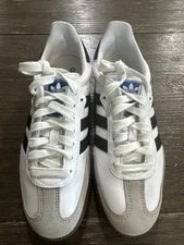 Adidas Samba ’S Indoor Soccer Shoes Low Size 7 - W/ Stripes 2