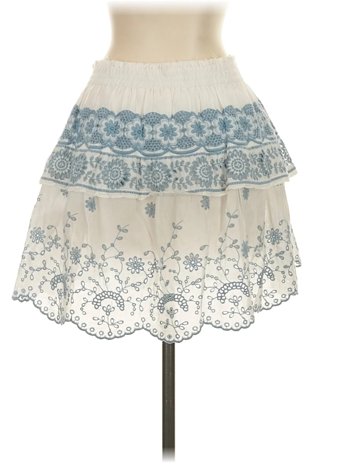 LoveShackFancy 100% Viscose Casual Skirt Size S 2
