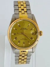 Tudor Prince Oysterdate 72033 Automatic 18K Gold Bezel 10Diamond 4