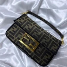 Fendi Baguette Buckle Logo Pattern Magnetic Flap - Very Good #1U15EFM 3