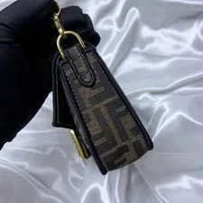 Fendi Baguette Buckle Logo Pattern Magnetic Flap - Very Good #1U15EFM 4