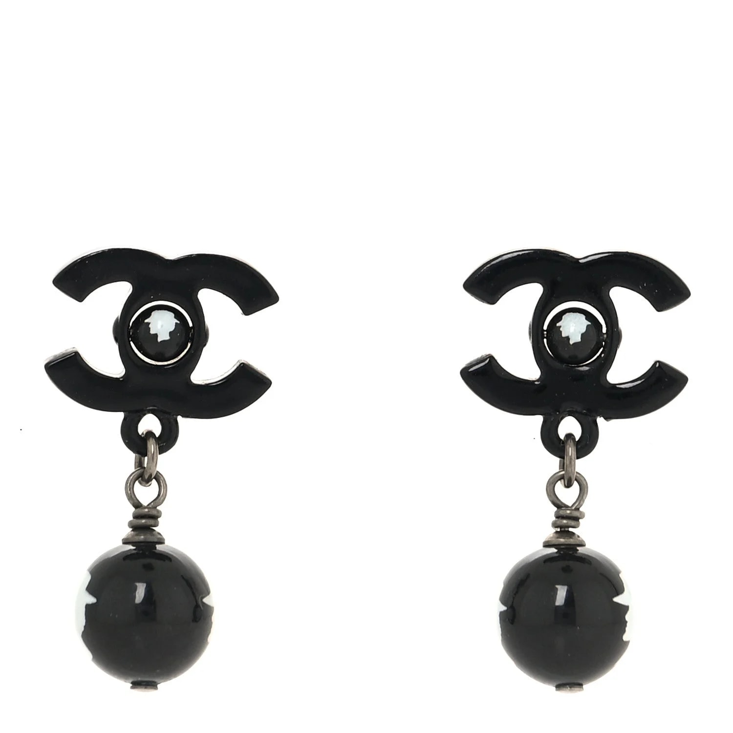 Chanel — Enamel Bead CC Coco Drop — Jewelry — resale