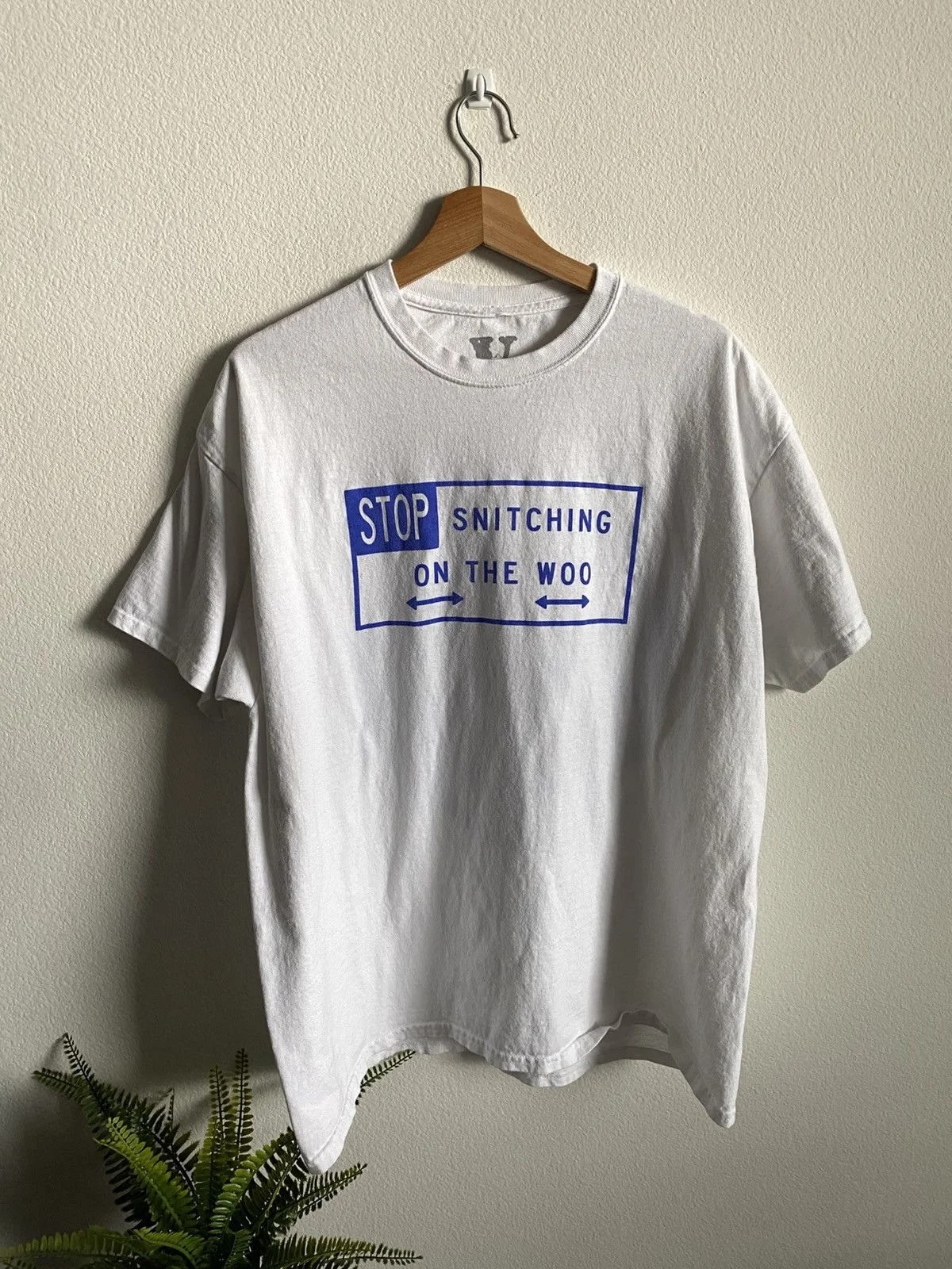 Pop Smoke — Vlone Stop Snitching Pop Tee — streetwear — resale