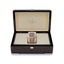 Patek Philippe Nautilus 5990/1R-001 Travel Time Chronograph Rose Gold Blue Dial 3