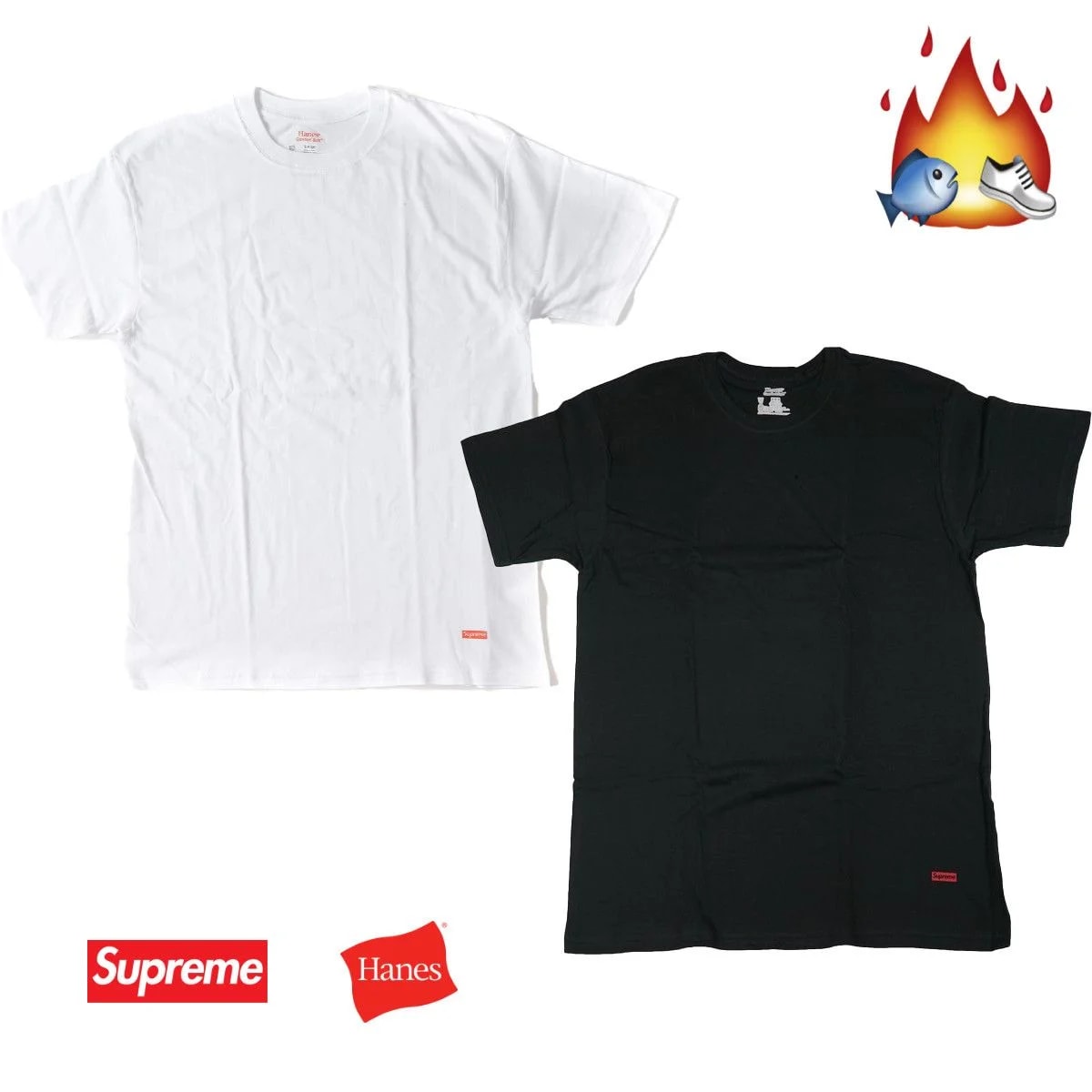 Supreme — New - Supreme / Hanes Tagless Tee T-Shirt — streetwear — resale