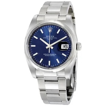 Rolex — Oyster Perpetual Date 34 Blue Dial Stainless Steel Bracelet Automatic 115200BLSO — Watch — resale