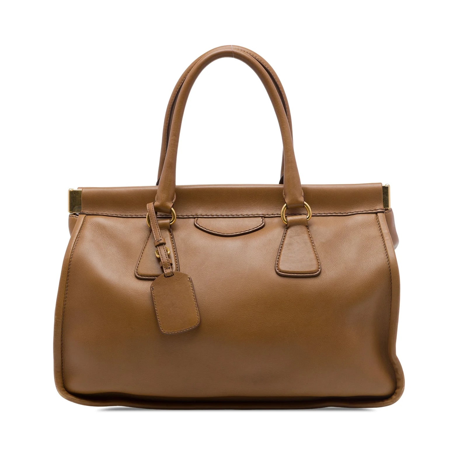 Prada — City Calf Frame Top Handle — Handbag — resale