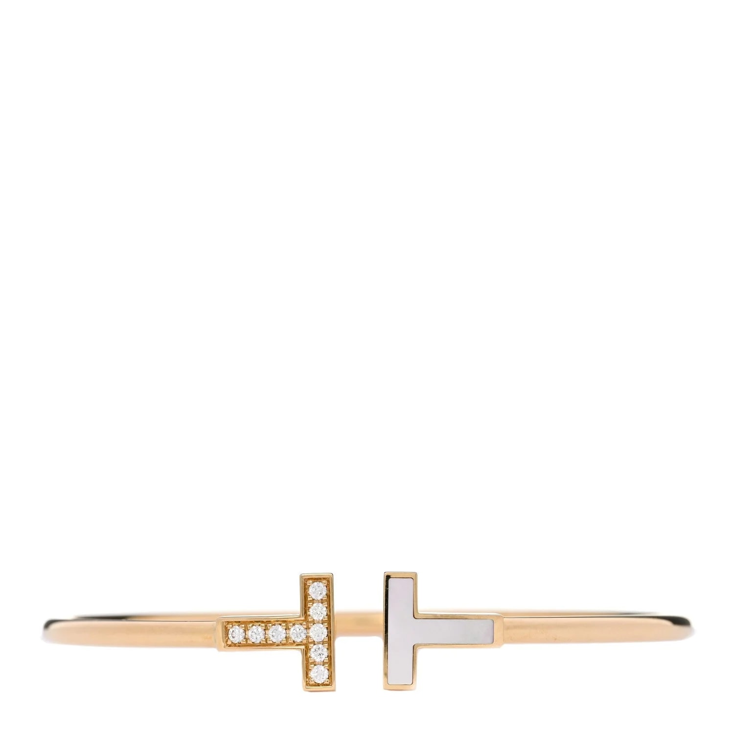 Tiffany & Co. — 18K Rose Gold T Wide Wire — Jewelry — resale