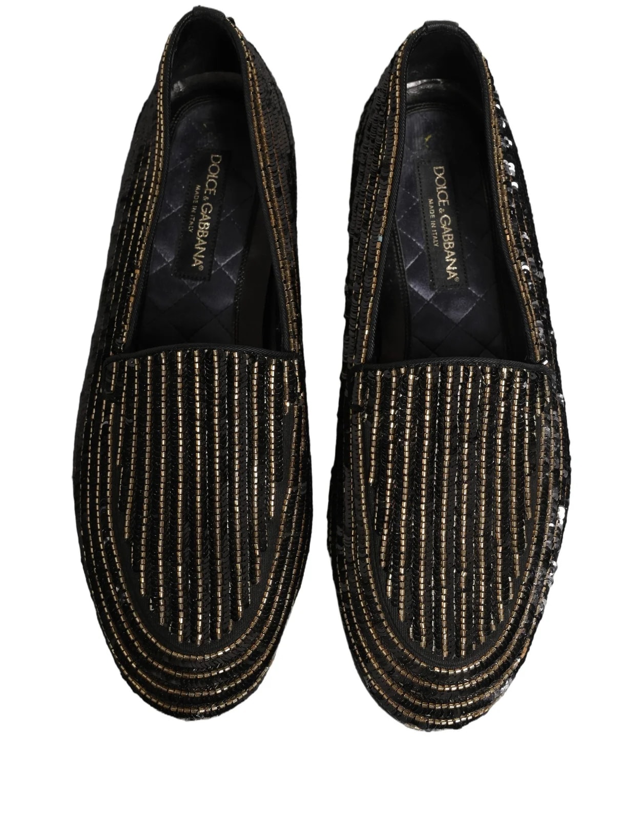 Dolce & Gabbana Sequined Dress Loafers Shoes 3