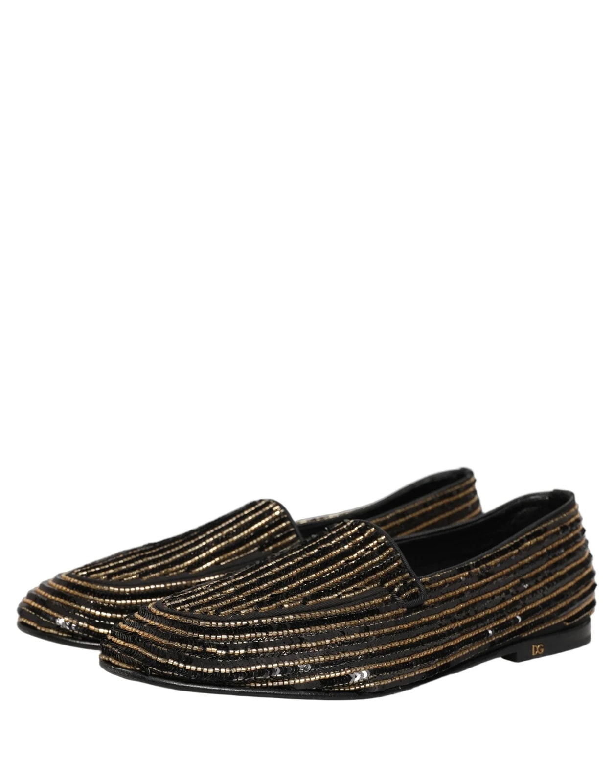 Dolce & Gabbana Sequined Dress Loafers Shoes 4