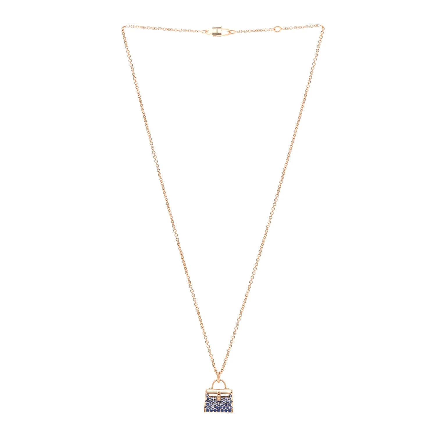 18K Rose Gold Blue Sapphire Kelly Amulettes 3