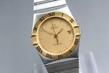 1988 Near Omega Constellation 32mm 396.1070 Quartz Gold Dial 2