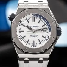 Audemars Piguet Royal Oak Offshore White Blue Accents Diver 15710ST 2