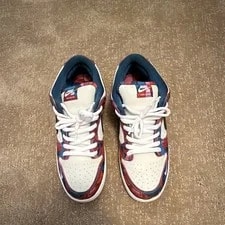 Nike SB Dunk Low Pro "Parra" Fireberry/ -Color Skate Shoes US 13 3