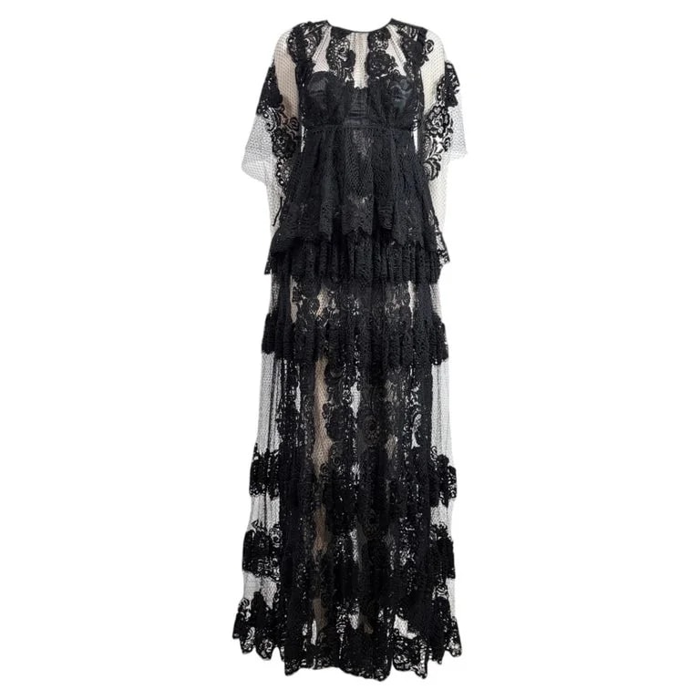 Dolce & Gabbana — Dolce and Gabbana Look 46 Lace Maxi Dress — Clothing — resale