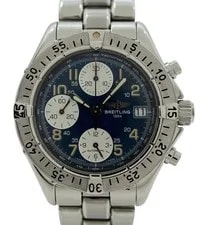 Breitling 38mm Colt Chrono Ocean Blue Dial Chronograph SS - A53035! 2