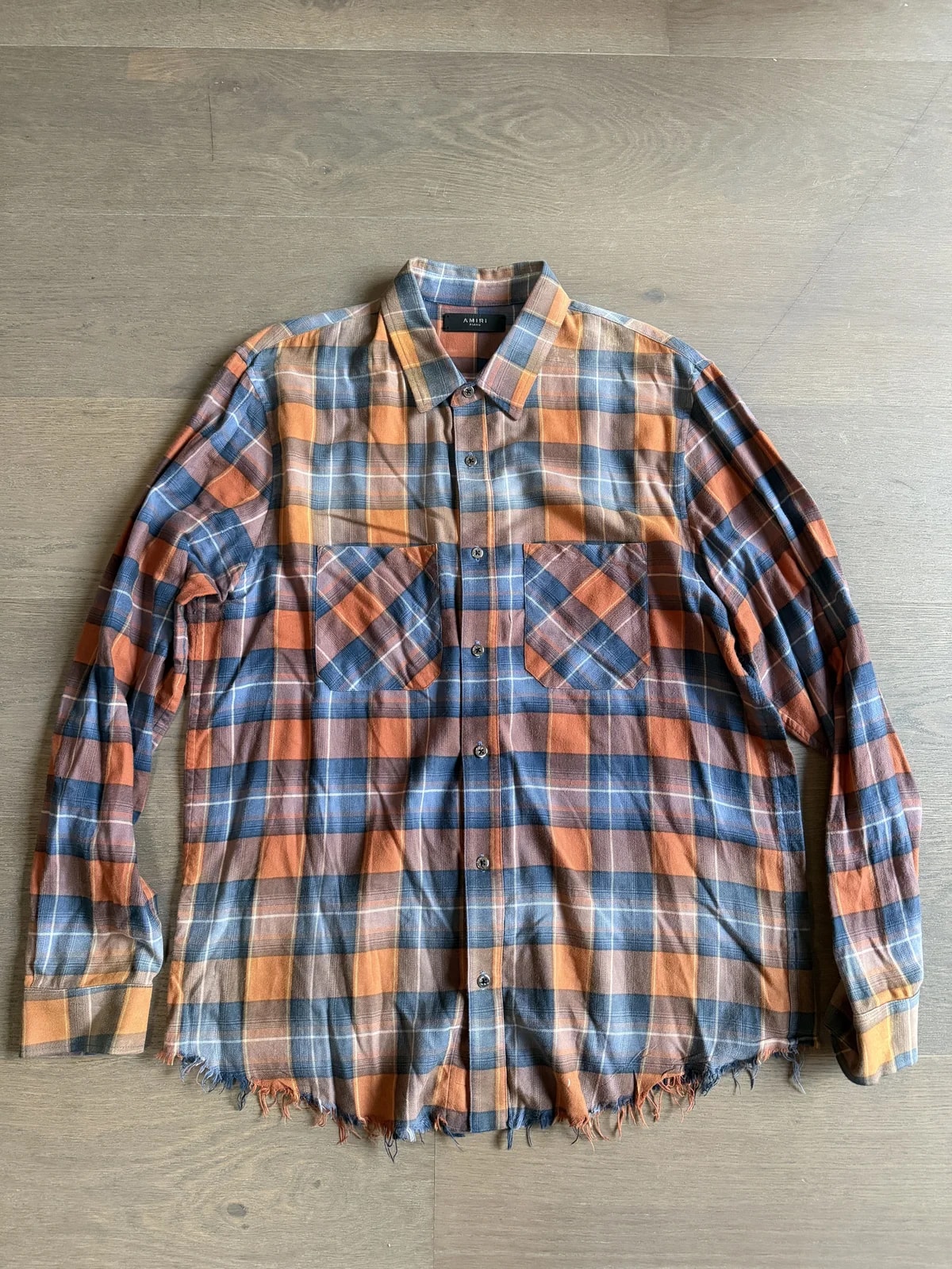 Amiri — Amiri Faded Plaid Flannel Shirt — streetwear — resale