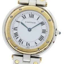 Cartier — Cartier Santos Round LM Combi YG Bezel Quartz _949022 Authentic From Japan — Watch — resale