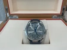 Omega Aqua Terra 41mm Card, Box & Papers Gray Dial Blue Rubber 2