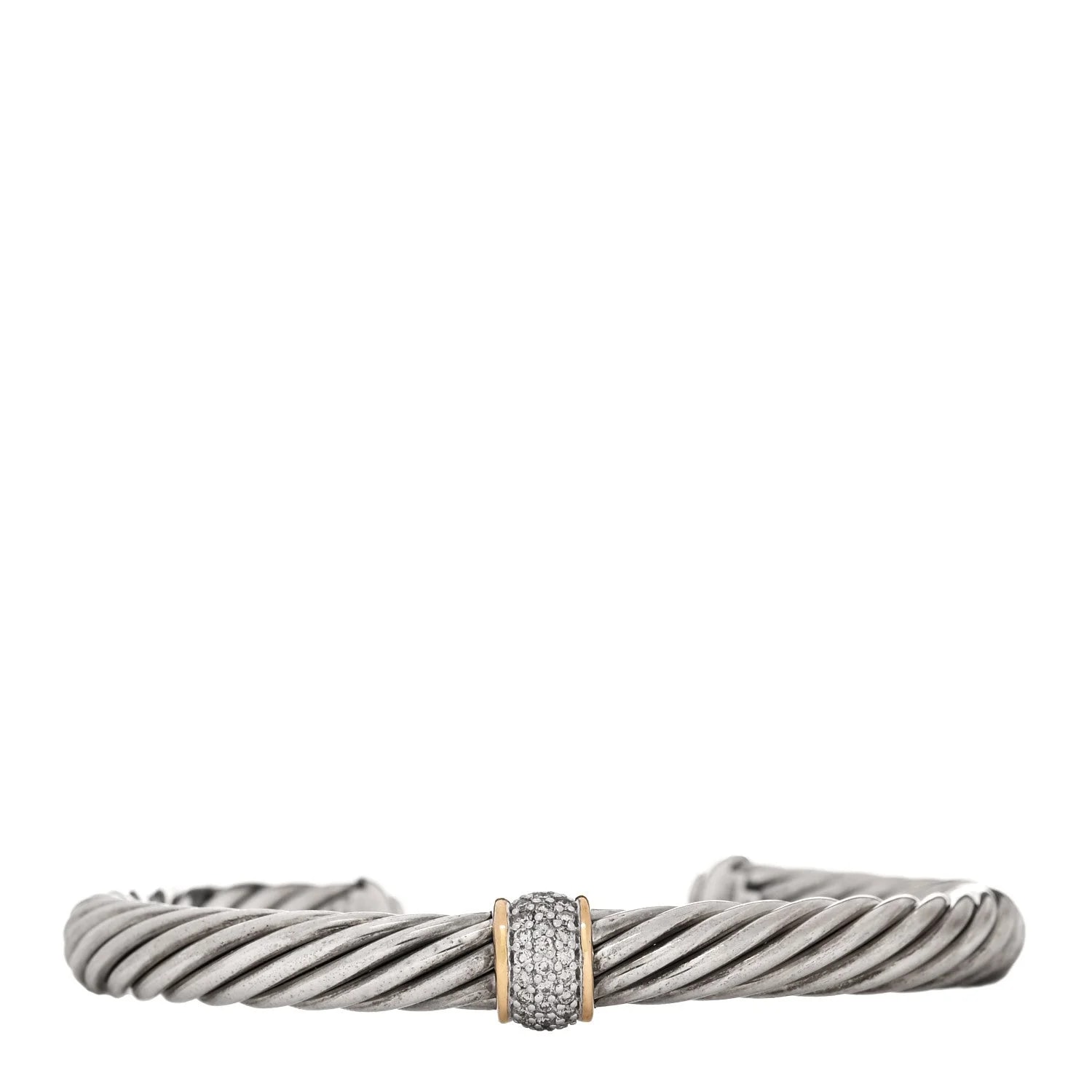 David Yurman — 18K Yellow Gold 7mm Cable Classics Station — Jewelry — resale