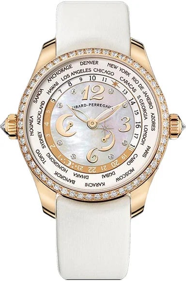 Worldofluxuryus — Girard Perregaux Ww.tc 18K Rose Gold & Diamonds Lady's — Watch — resale