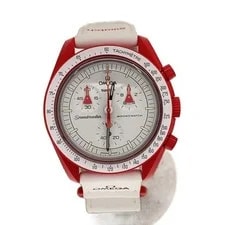 Omega — OMEGA◆xSWATCH/MISSION TO MARS/Quartz /Analog/RED/WHT — Watch — resale