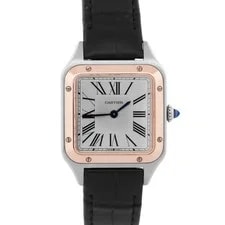 Cartier — 2024 Papers Cartier Santos Dumont Two-Tone 18k Silver 27.5mm W2SA0012 4242 BOX — Watch — resale