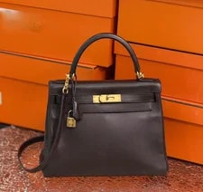 Hermès — Auth Hermès Kelly 28 Dark — Handbag — resale