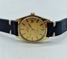 1973 Omega Geneve Gold Dial Date CAL:565 Auto Man's / W002 2