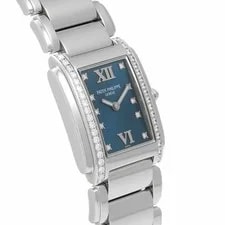 Patek Philippe Twenty-Four 4910/10A-012 Blue Diamond Quartz #W615 4