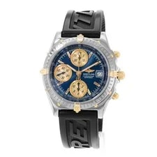 Breitling Chronomat B13050.1 39mm Blue Steel Gold Chronograph 1995 3