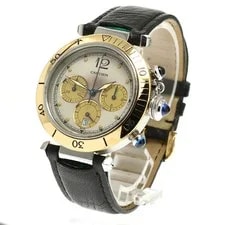 Cartier W3101155 Pasha Chrono 38 YG Bezel Quartz _906277 [ev10] 2