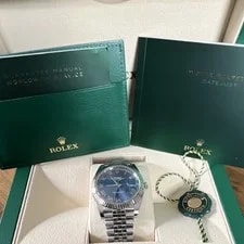 Rolex — Rolex Datejust 41 Blue Dial Roman Numerals Fluted Bezel Jubilee Bracelet — Watch — resale