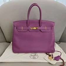 Hermès — Auth Hermès Birkin 35 Anemone Top Handle — Handbag — resale
