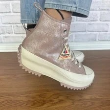 ⭐Converse Run Star Hike Hi Platform Glitter Sz 8 Shoes A11578C⭐ 3