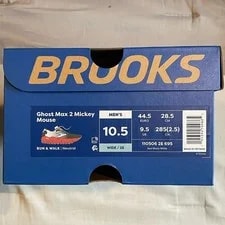 NEW Brooks Ghost Max 2 Mickey Mouse Running Shoes 10.5 Wide 2E RunDisney 3