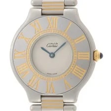 Cartier — Cartier Must 21 Ventian LM 83090171 Gold Plated / Stainless Steel 31mm #DW2750 — Watch — resale