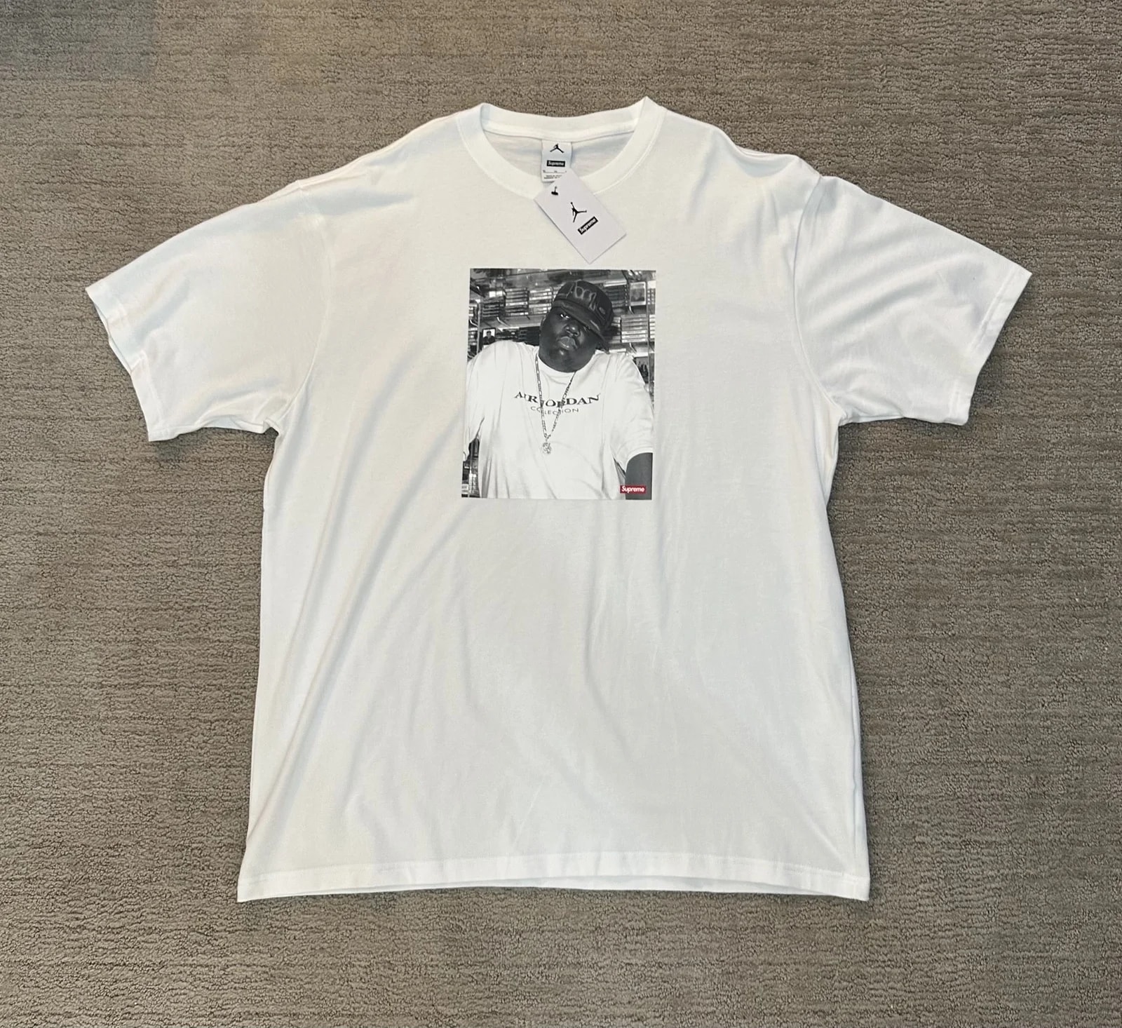 Supreme X Jordan Biggie Tee — streetwear — resale