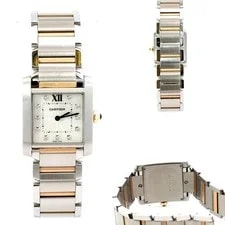 Pre-Owned Cartier — Cartier Tank Francaise 3751 Diamond, Steel & 18k Gold — Watch — resale