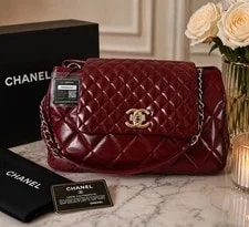 Chanel — Chanel Glazed Quilted Flap Chain Auth + Card — Handbag — resale