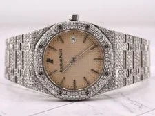 Audemars Piguet 33mm Royal Oak Midsize 12ct Iced Out Quartz 56303ST 2